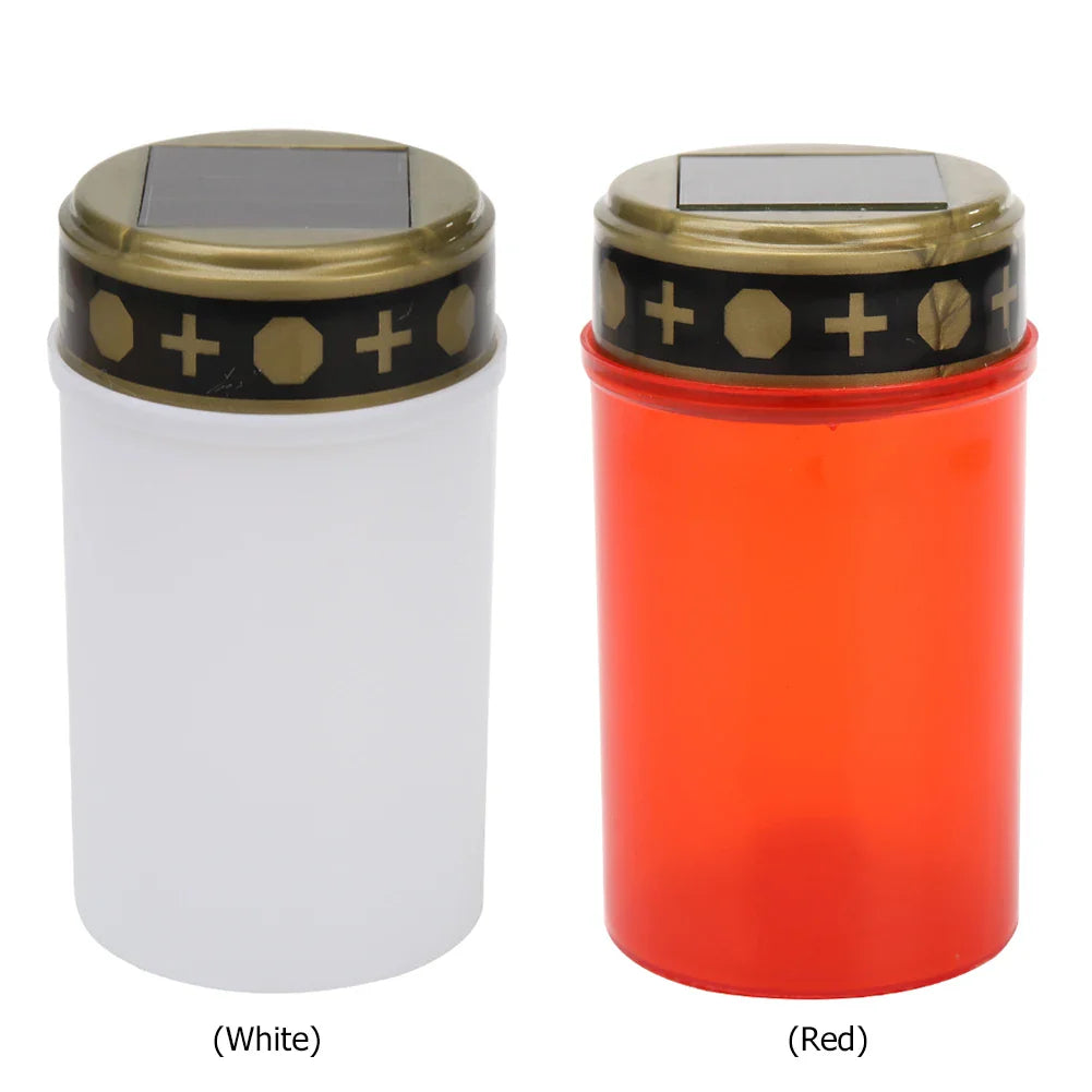 Memolux Eternis Solar Grablicht LED | Flickering Candle Look | Waterproof & Rechargeable | 12 cm High