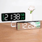 TimeGlow Clock - Slim Digital Alarm Clock with Temperature & Calendar