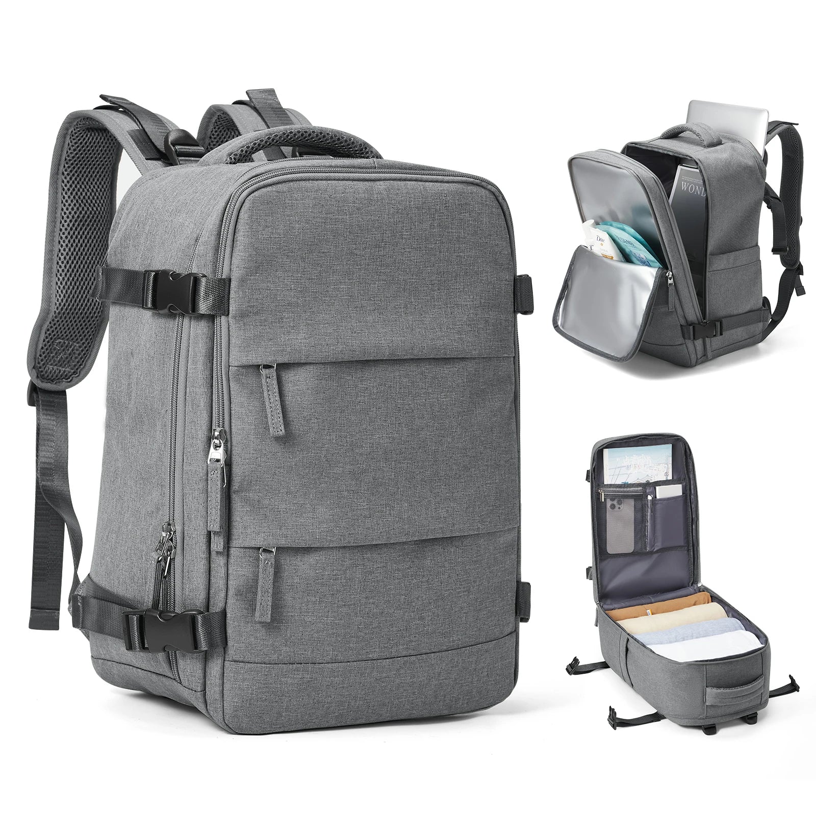 Travel Backpack Travomate | Waterproof & Versatile | 15.6" Laptop Compartment | Large Capacity with Wet-Dry Separation