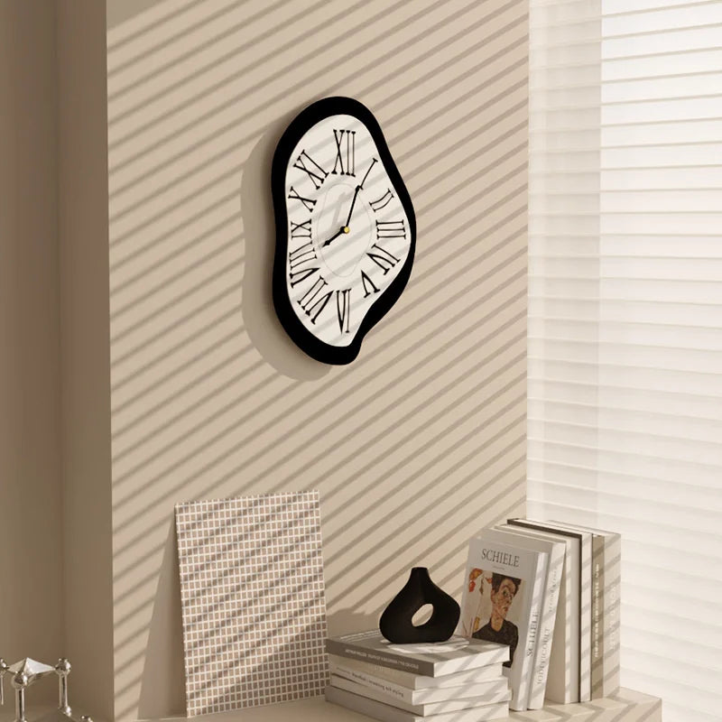 Surreal melting nordic wall clock