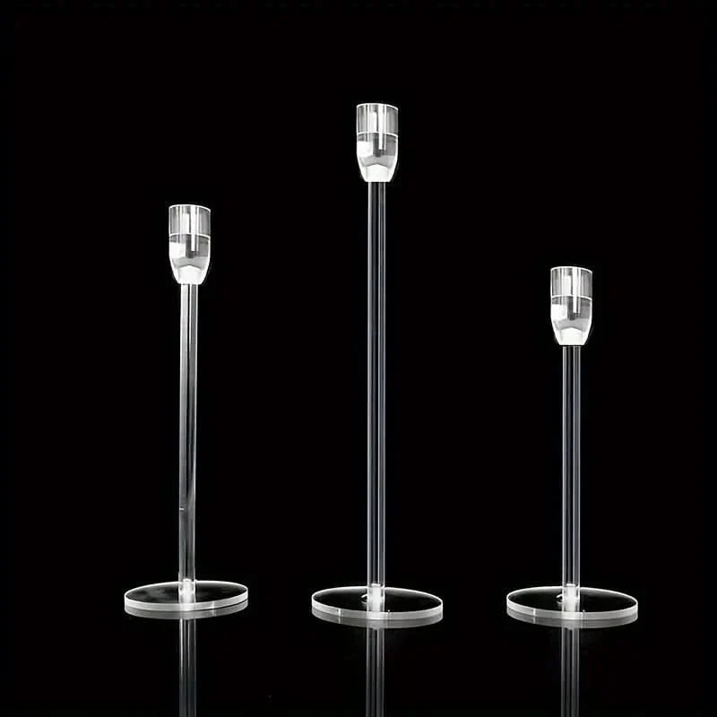 LumenAcry Acrylic Candle Holder Set (3-piece)