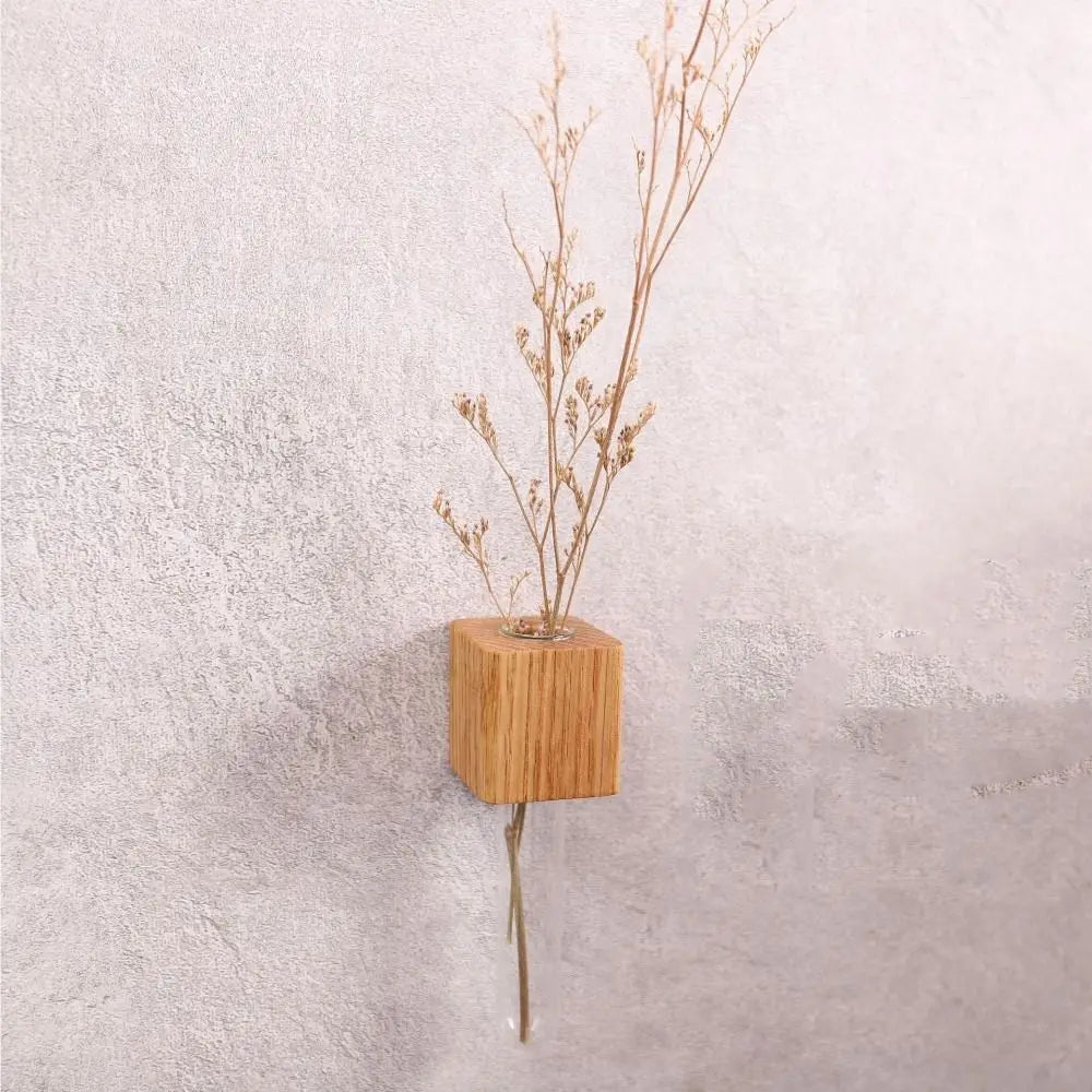 Wooden Magnetic Flower Tube Vase