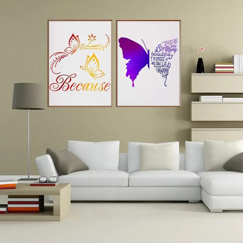 FloraCraft Wings | Butterfly Stencil Set | 16 Designs for Creative DIY Projects
