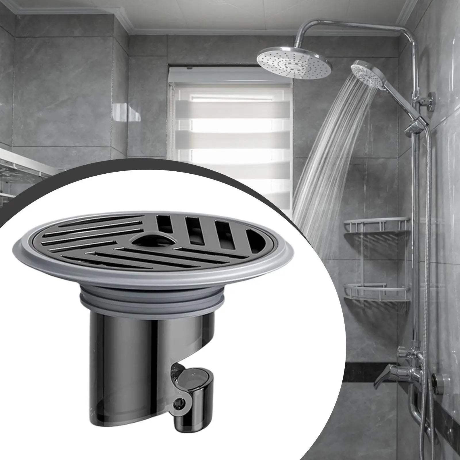 AquaShield Compact Floor Drain – Stainless Steel & Silicone Backflow Protection for Bathroom, Shower & Kitchen