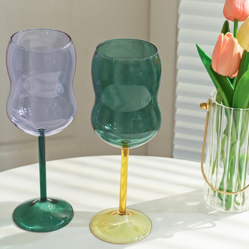 2-colored Chubby wine glass