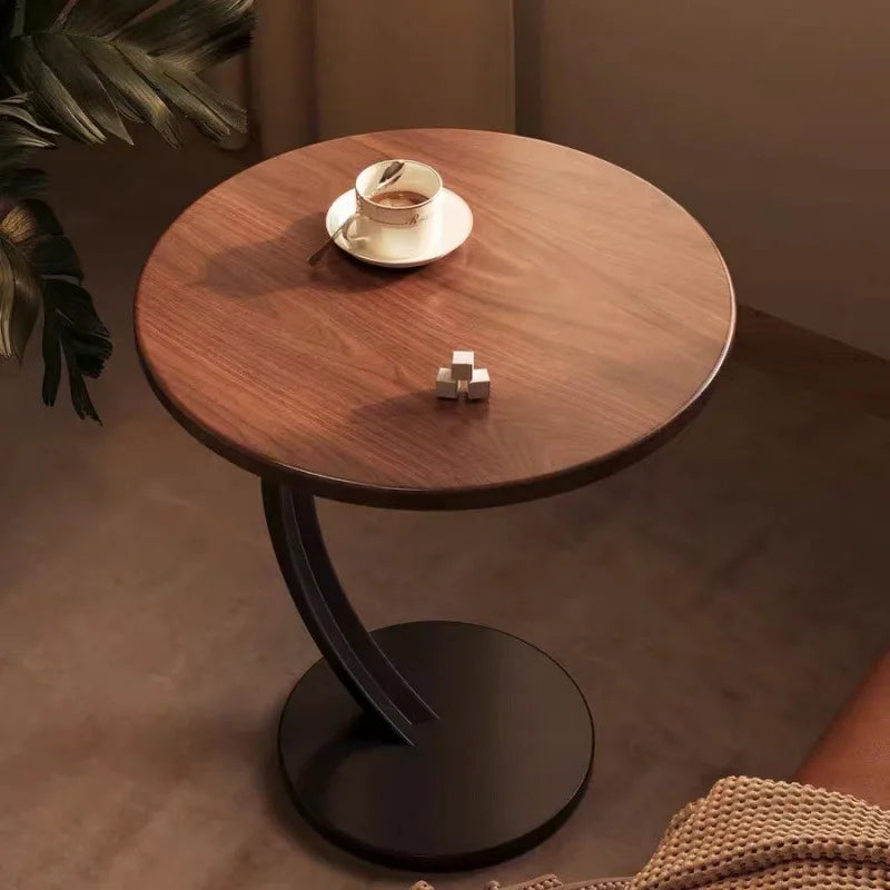 Reinforced Round Side Table for Living Room and Bedroom