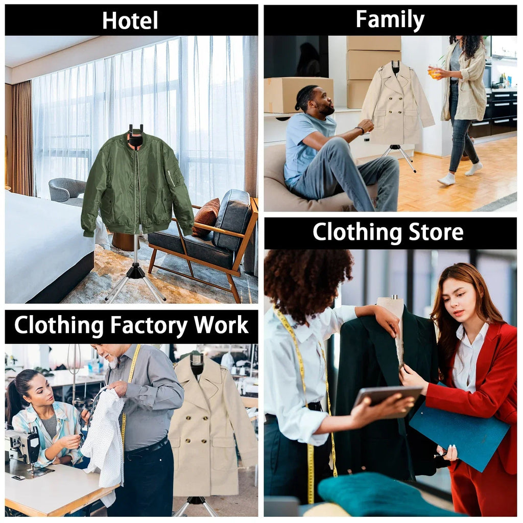 Adjustable Telescope Steam Stand for Clothing – Foldable & Portable