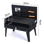 Foldable steel garden barbecue for camping & garden