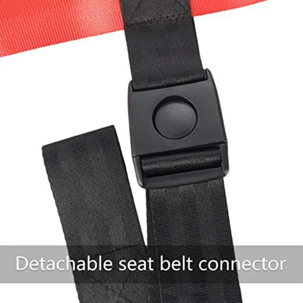 Adjustable Child Airplane Safety Harness with Foldable Polyester Straps