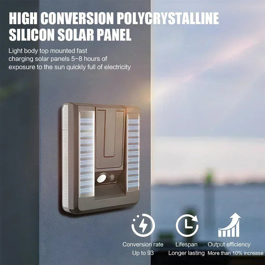 Solayra FoldWall Solar Wall Light | 3 Lighting Modes | 120° Tiltable | With Motion Sensor & Dusk Switch
