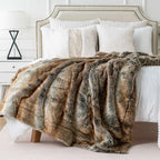 Luxury Faux Fur Blanket | Soft & Warm | Winter Throw | For Sofa & Bedroom