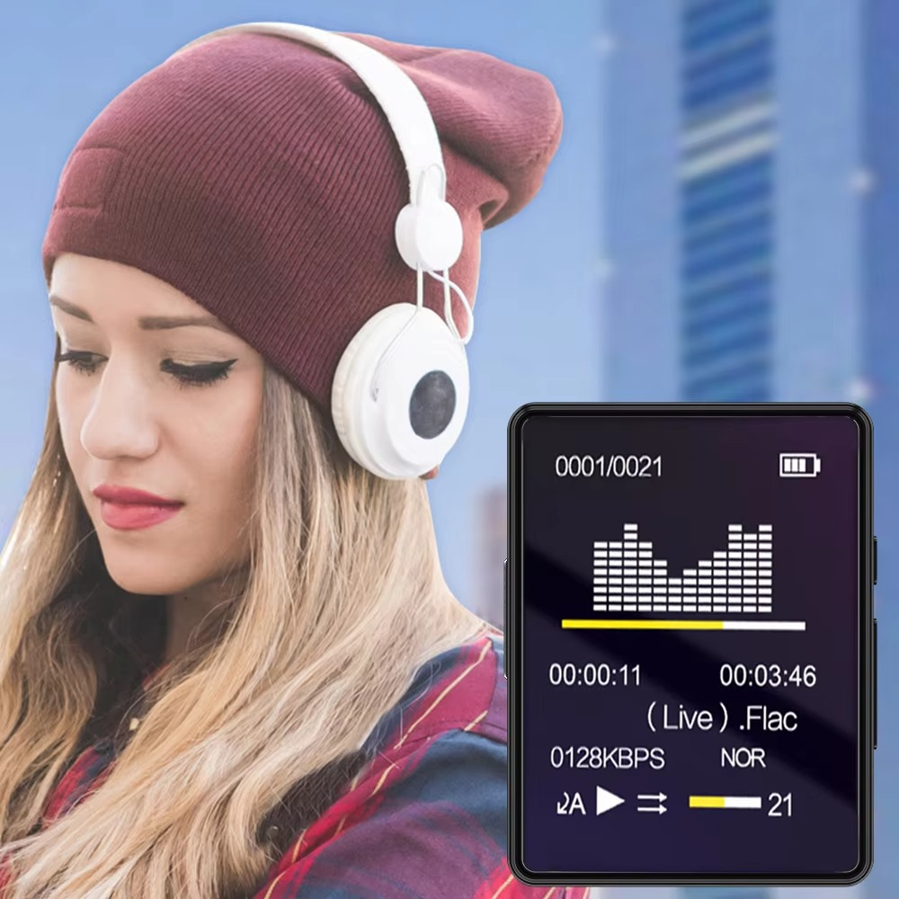 Portable Bluetooth MP3 Player with HiFi Stereo, Mini MP4 Video Playback, LED Screen and Voice Recording