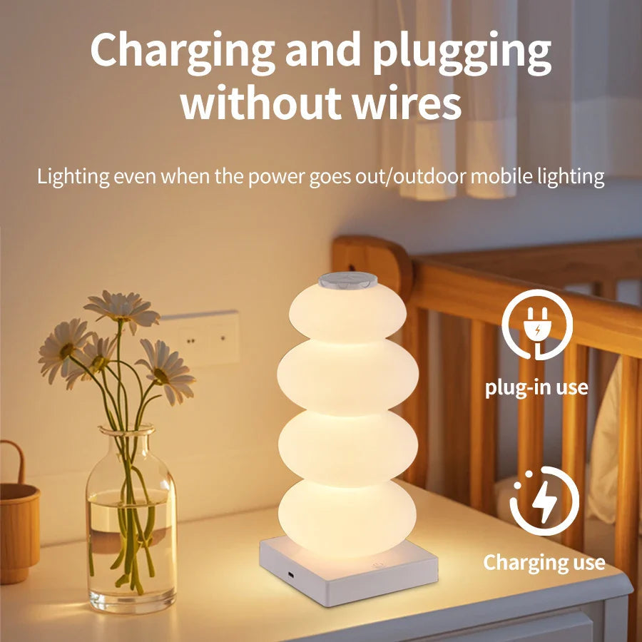AuraGlow LED table lamp | 16 RGB colors & warm white | Touch dimming | USB operation | 3W
