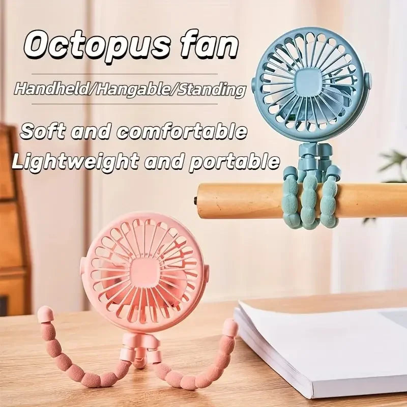 Breziona Mini-Fan | 360° Rotatable | USB & Battery | 3 Levels | Ultra-Compact