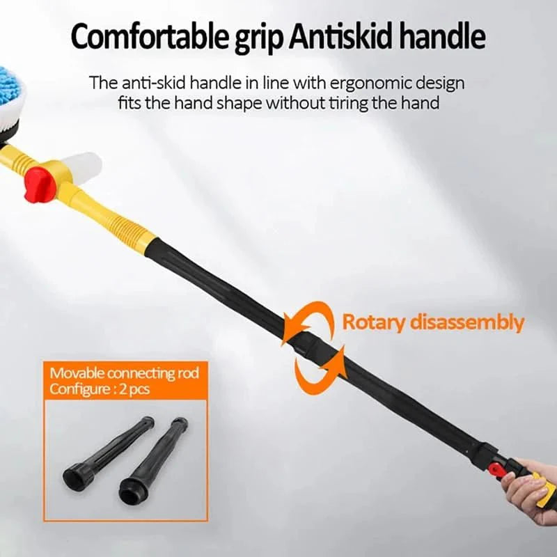 Rotating, water-powered brush