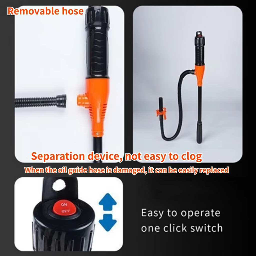 Portable Battery-Powered Oil Transfer Pump with Flexible Hose