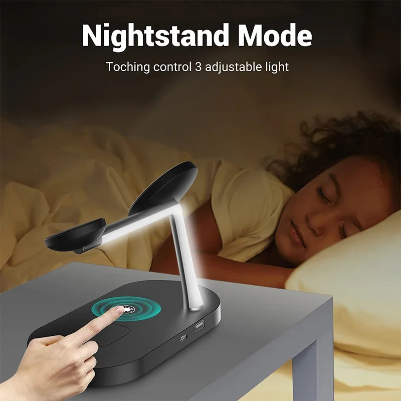 Magnetic 3 in 1 Wireless Charging Station - Fast Charger for iPhone, Apple Watch & AirPods