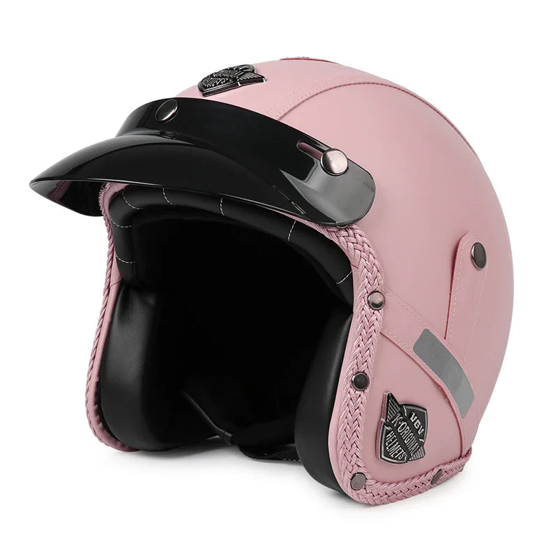 Retro Motorcycle Helmet – Kael – (Open Face 3/4)