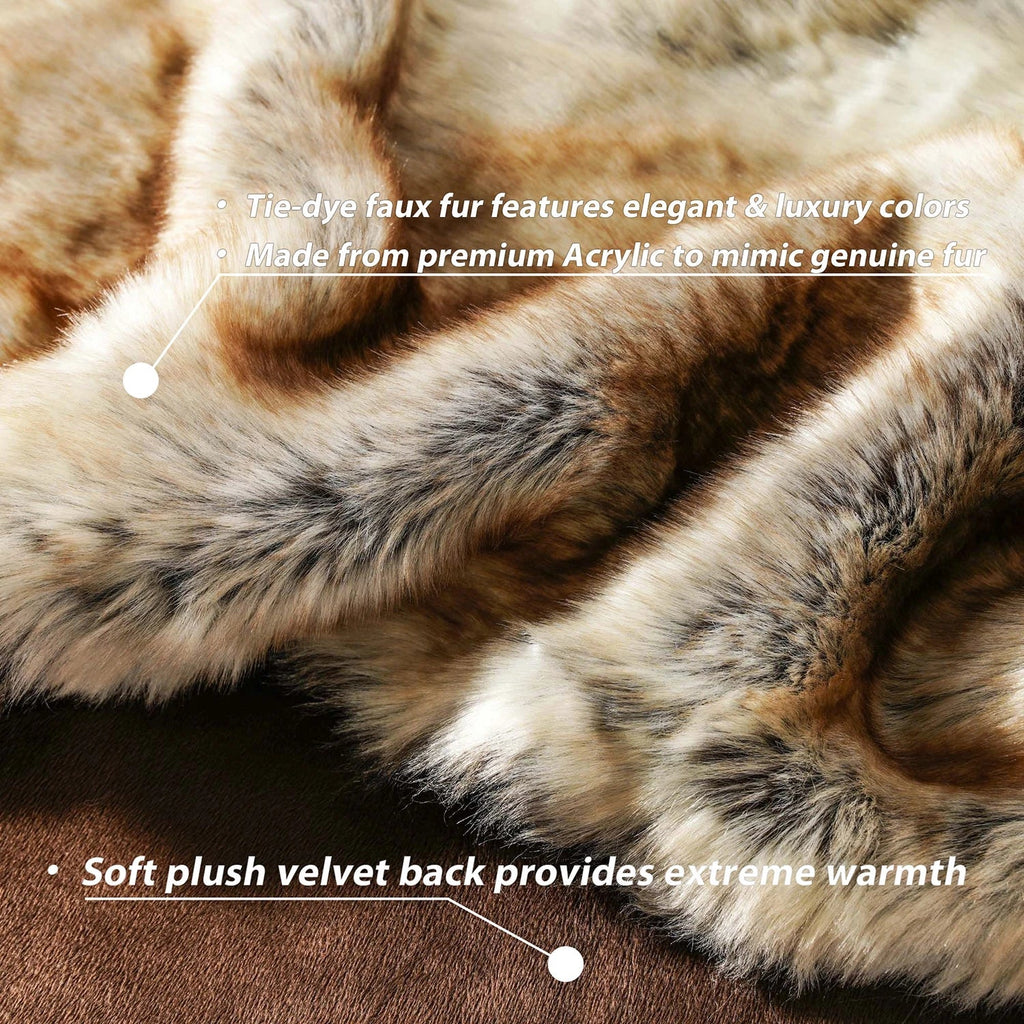 Luxury Faux Fur Blanket | Soft & Warm | Winter Throw | For Sofa & Bedroom
