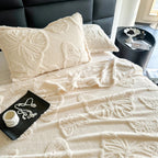 Fleurière Flannel Blanket | 3D Butterfly Design | Soft & Warming | For Bed, Sofa & Camping