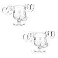 Nordic Antler Novelty Drinking Glass