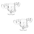 Nordic Antler Novelty Drinking Glass