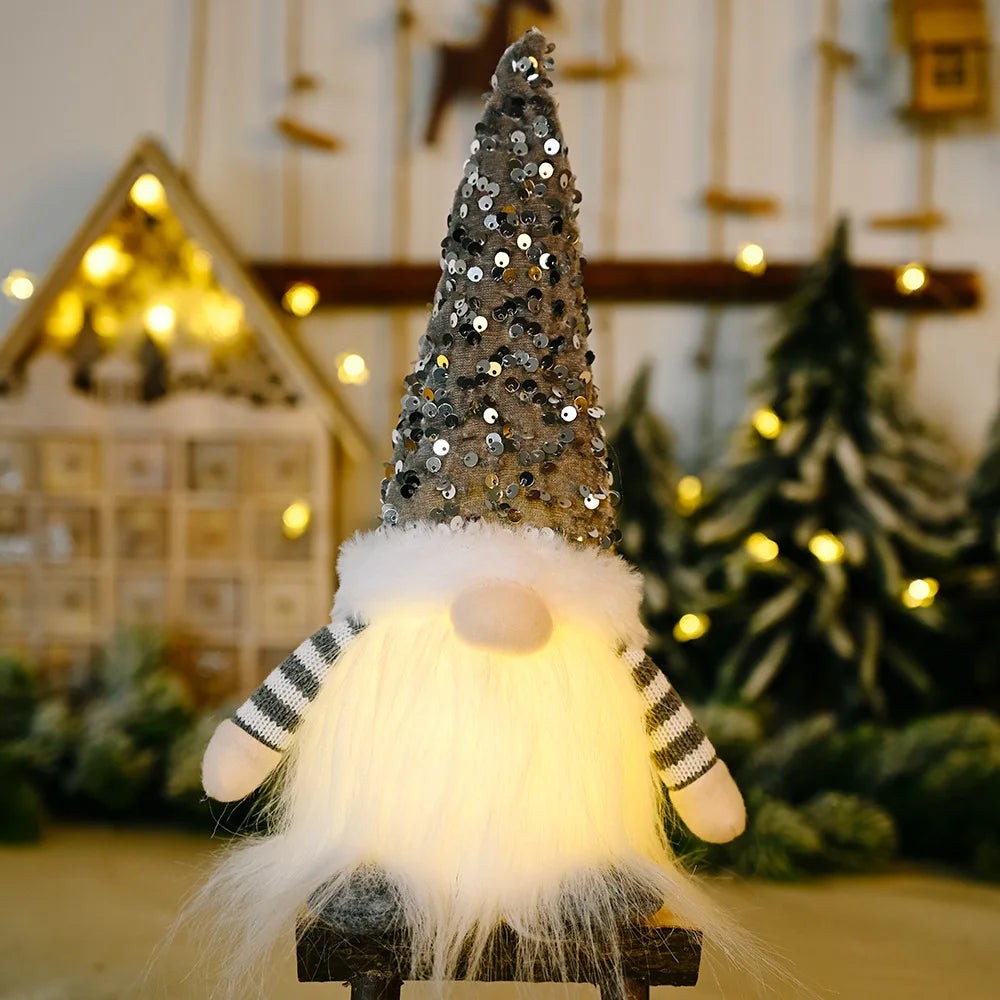 Nordlumis | Glowing Christmas Gnome | 30 × 10 × 10 cm | LED Window & Table Decoration | Battery Operated | Gift Idea for Christmas & New Year