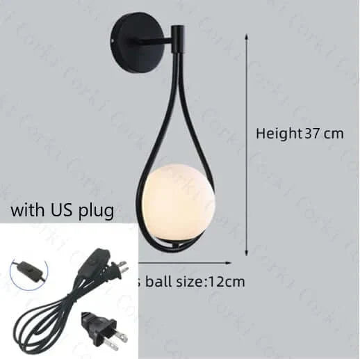 Drop Luxury Glass Balls Wall Lamp