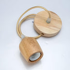 Handcrafted wooden pendant lamp with a naturally warm aura and timeless charm