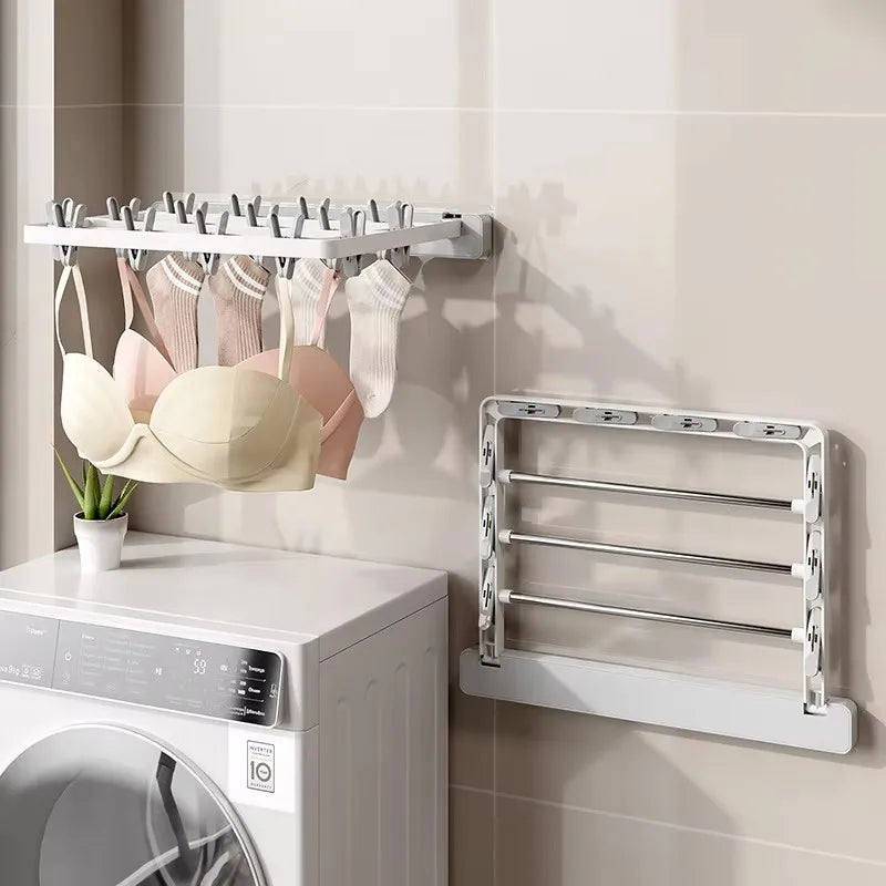 Wall-Mounted Folding Dryer AeroFold | Space-Saving Clothes Dryer & Towel Holder | Windproof & Load-Bearing | Foldable