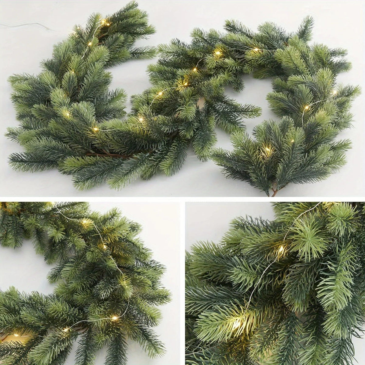 LightLux | Artificial Pine Garland with LED Lighting