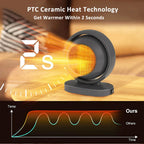 HotAir Mini PTC Heater | 380W | Overheat Protection & Constant Temperature | Portable with EU Plug