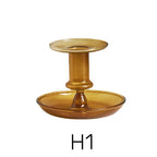 Amber Modern Glass Candle Holder