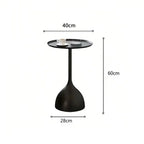 Scandinavian Round Side Table of Metal