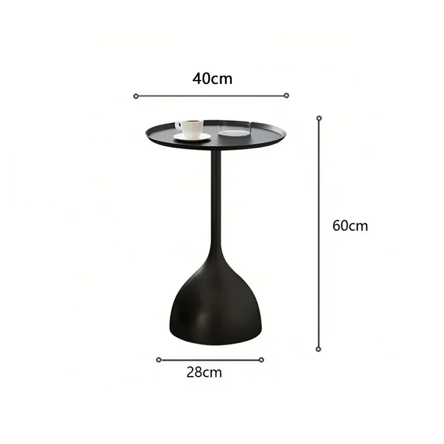 Scandinavian Round Side Table of Metal
