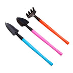 Florinita 3-piece Mini Garden Tool Set | Hand Trowel, Rake & Shovel | For Houseplants & Bonsai | 22 cm Length