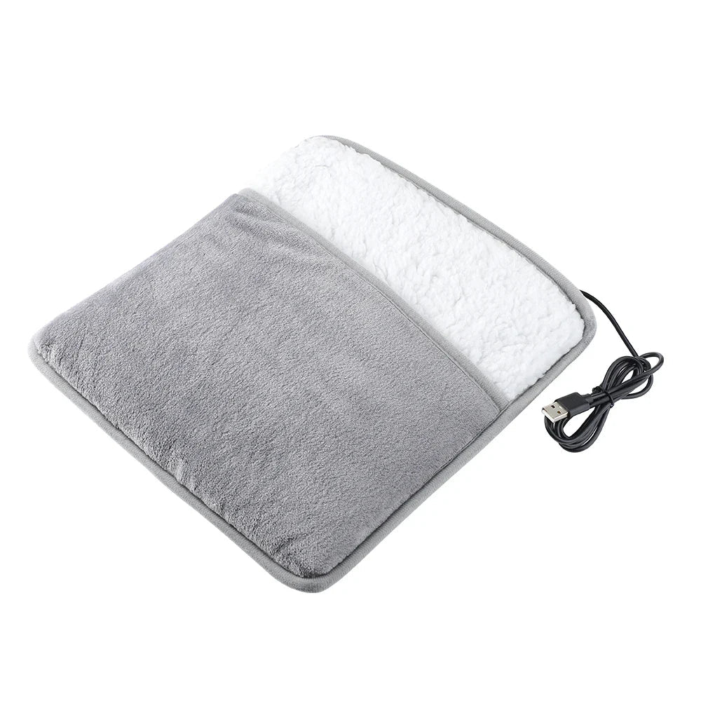 WarmStep Electric Foot Heating Mat | USB Heated Foot Warmer | Soft Flannel | Washable & Energy Saving