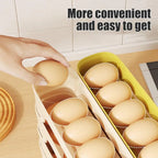 Egg Box RolloMaxx | 4-Tier Egg Organizer | Space-Saving & Self-Rolling | Transparent Design