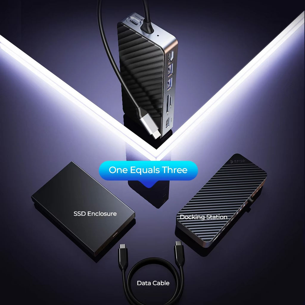 Ultimate USB-C Laptop Docking Station with Integrated SSD Enclosure