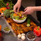Half-cut wooden cutting board