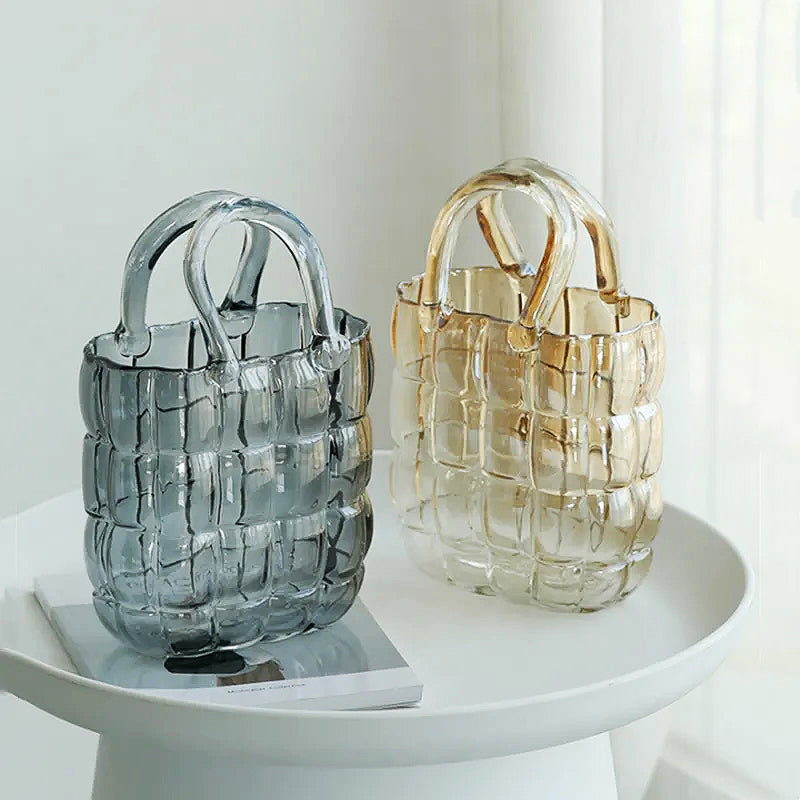 Glass Bag Vase
