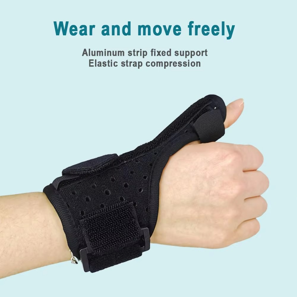 Adjustable Thumb Splint for Right and Left Hand, Dual-Use Support Sleeve for Wrist and Thumb Pain Relief