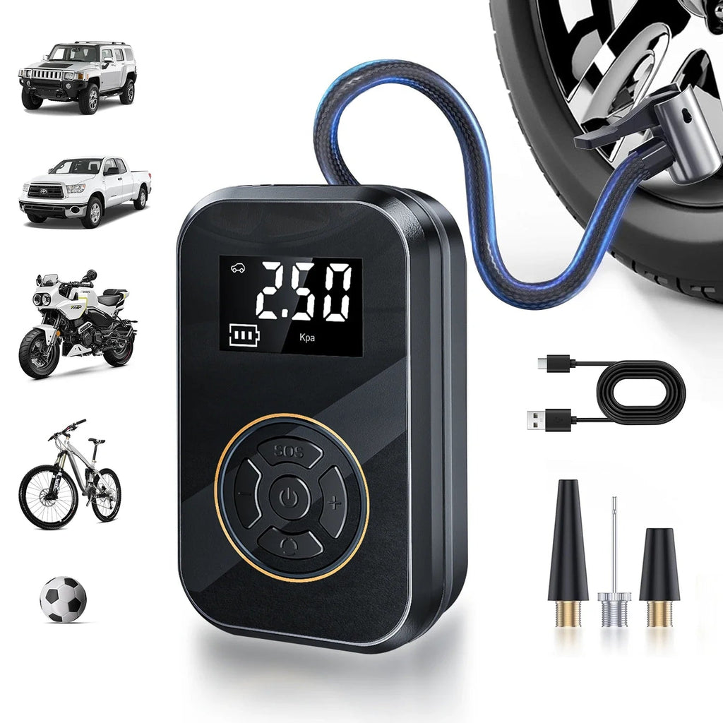 AirVolt Go Compressor | Wireless & Rechargeable | Tire Pressure & Power Bank in One | Compact & Mobile