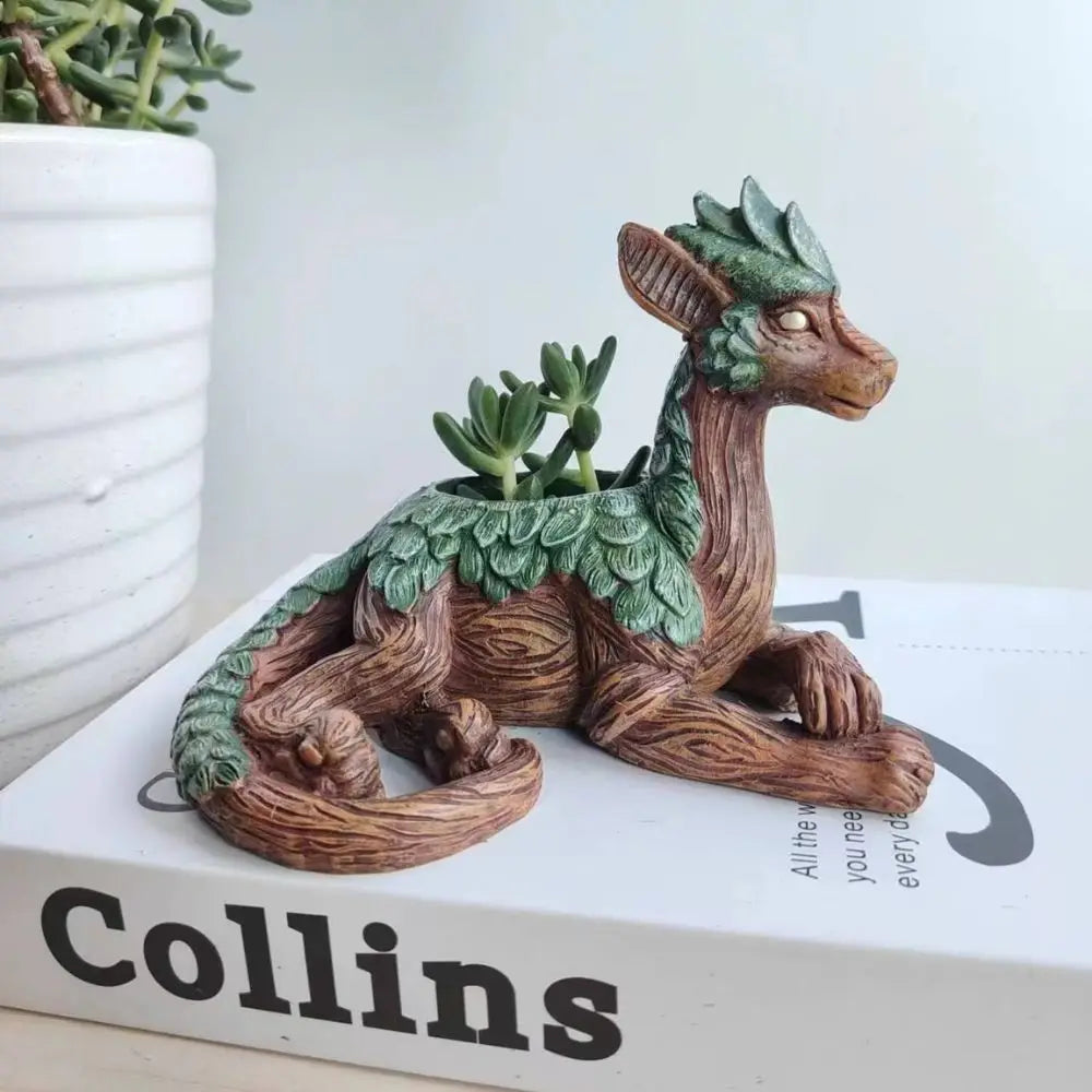 WhimsiDragon Succulent Plant Box with Playful Fantasy Design