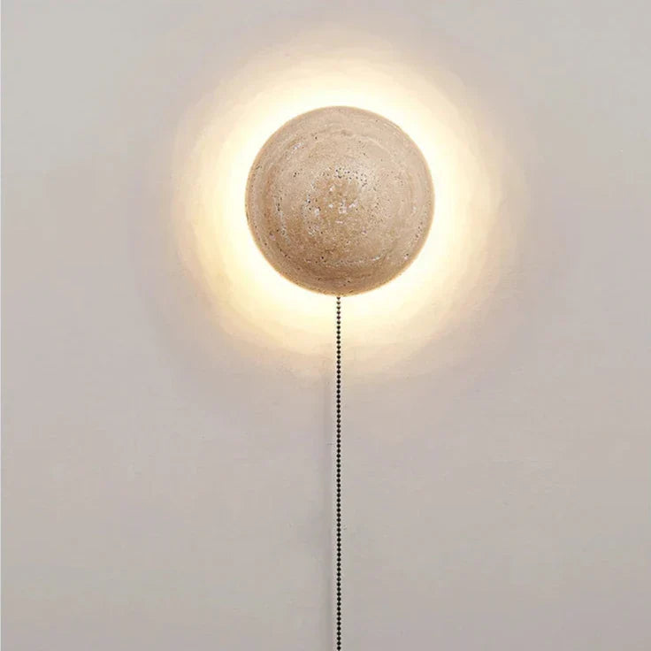 Cream wall lamp in Scandinavian style providing cozy light and elegant simplicity