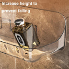 Transvia Wall Shelf | Transparent & Adhesive | Residue-Free | For Bathroom, Kitchen & More