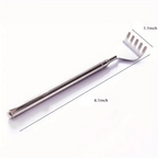 Deluxe Silver Telescopic Back Scratcher, Extendable and Portable Relief Tool