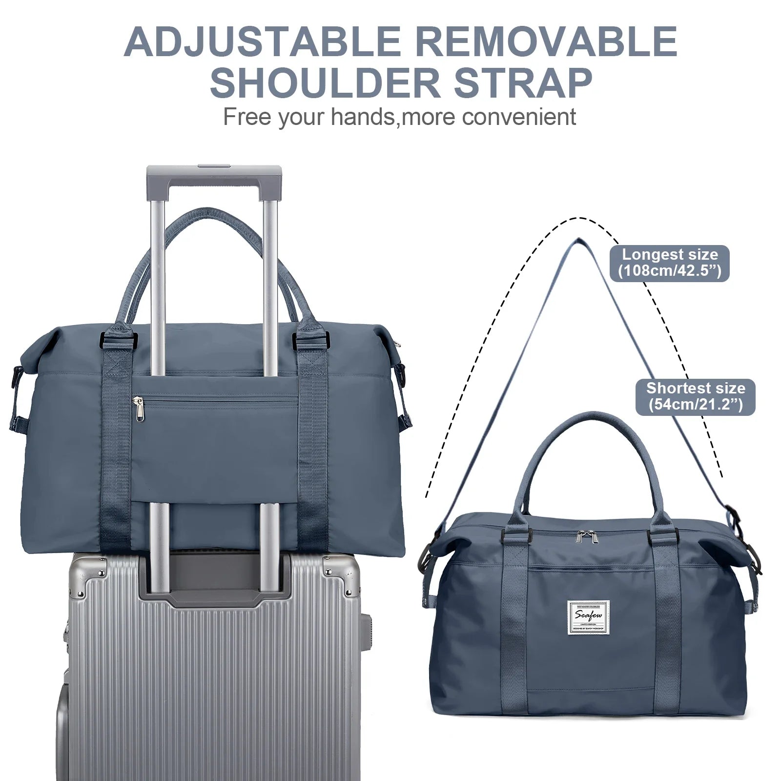 Aerovigo Travel Bag Hand Luggage 40x20x25 | Large Capacity | Weekend Bag for Short Trips | Flight Compliant Cabin Bag