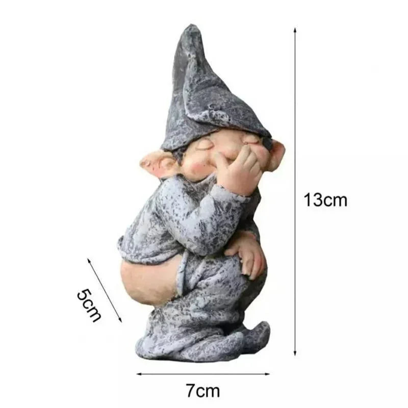 Funny Gnome Figurine Made of Resin for Garden and Lawn