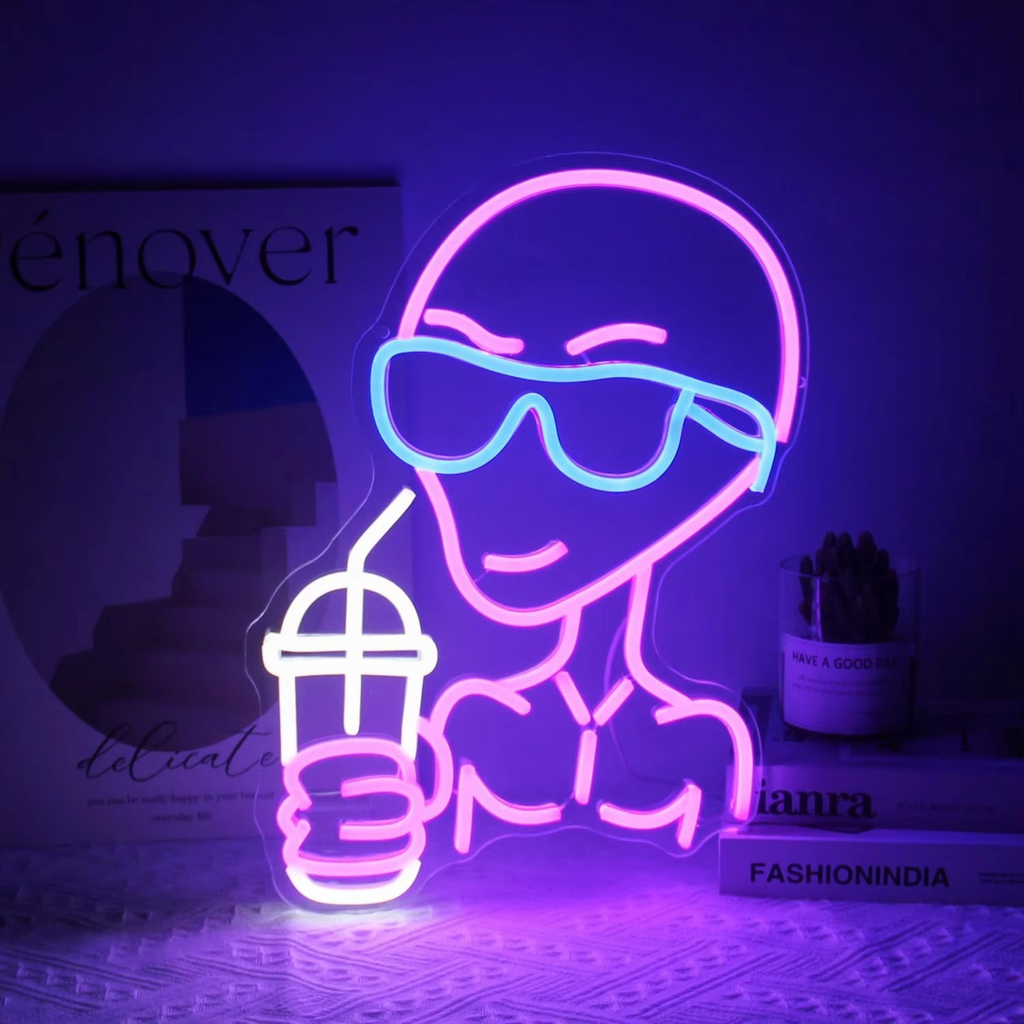 Cosmic Alien Neon LED Sign for Unique Home and Party Decor